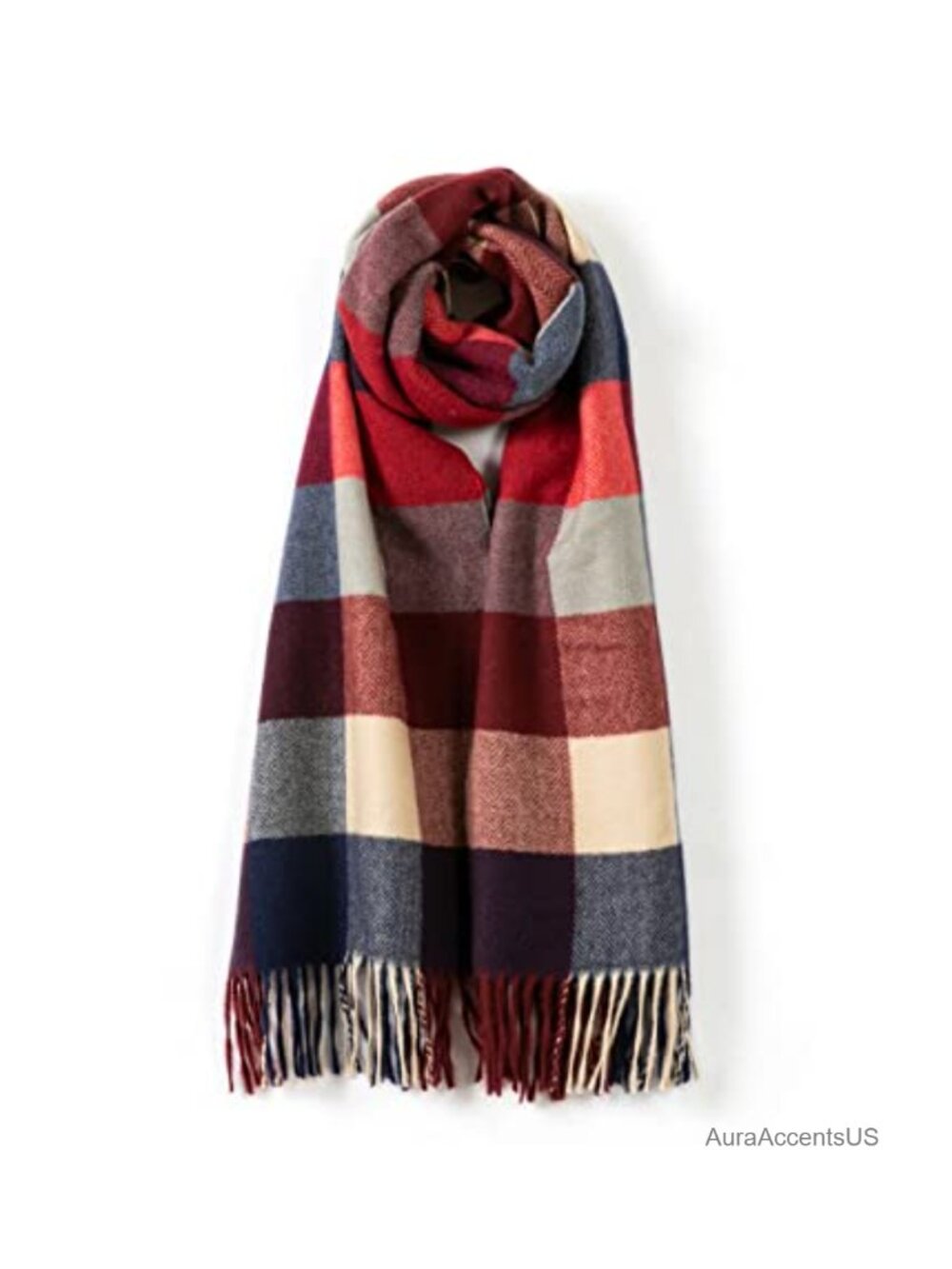Cashmere Feel Wool Winter Scarf Large Soft Shawl Wrap Gift Box